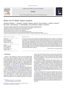 Mimas’ far-UV albedo: Spatial variations Amanda R. Hendrix , Ben Teolis