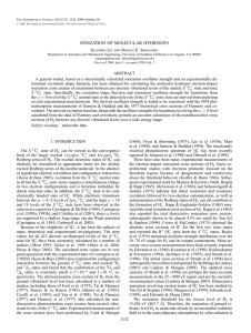 IONIZATION OF MOLECULAR HYDROGEN Xianming Liu and Donald E. Shemansky