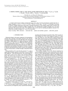 A SIMPLE MODEL FOR N LINE OSCILLATOR STRENGTHS OF THE b