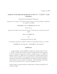 Analysis of the physical properties of the N c (0)-X (0)