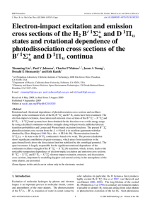 Electron-impact excitation and emission cross sections of the H B and D