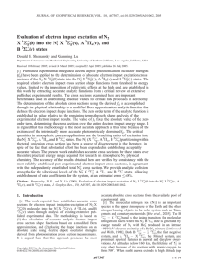 Evaluation of electron impact excitation of N 2 X (0) into the N