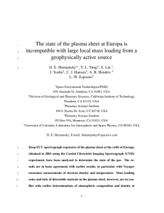 The state of the plasma sheet at Europa is
