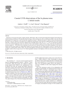 Cassini UVIS observations of the Io plasma torus. I. Initial results ,