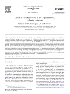 Cassini UVIS observations of the Io plasma torus. II. Radial variations ,