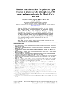 Markov chain formalism for polarized light transfer in plane-parallel atmospheres, with
