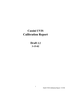 Calibration Report Cassini UVIS Draft 2.2
