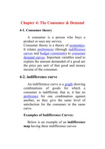 Chapter 4: The Consumer &amp; Demand