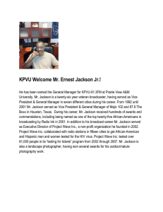 KPVU Welcome Mr. Ernest Jackson Jr.!