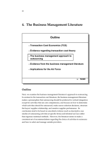 4. The Business Management Literature Outline
