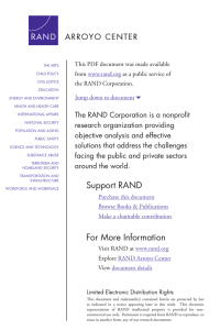 6 The RAND Corporation is a nonprofit om