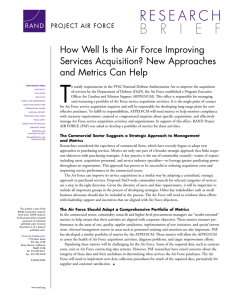 T How Well Is the Air Force Improving Services Acquisition? New Approaches