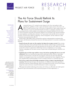 A The Air Force Should Rethink Its Plans for Sustainment Surge
