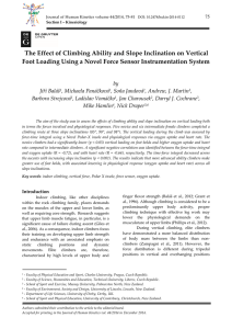 The Effect of Climbing Ability and Slope Inclination on Vertical