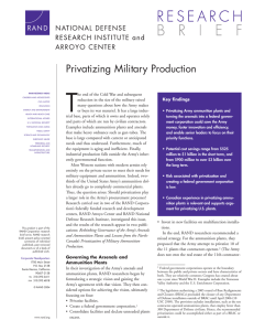 T Privatizing Military Production