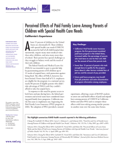 A Perceived Effects of Paid Family Leave Among Parents of