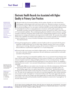 I Electronic Health Records Are Associated with Higher