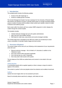 Digital Signage Scheme CMS User Guide 1  Introduction