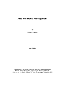 Arts and Media Management