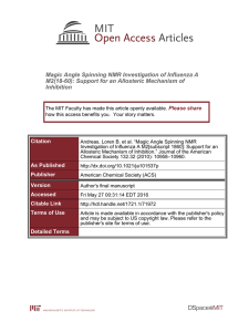 Magic Angle Spinning NMR Investigation of Influenza A