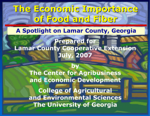The Economic Importance of Food and Fiber