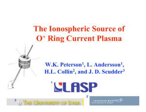 The Ionospheric Source of O Ring Current Plasma W.K. Peterson