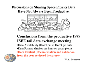 Conclusions from the productive 1979 ISEE tail data exchange meeting