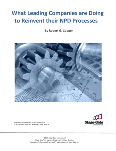    What Leading Companies are Doing  to Reinvent their NPD Processes  