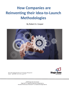 How Companies are   Reinventing their Idea‐to‐Launch  Methodologies   