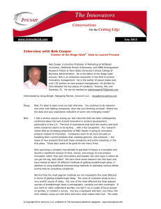 Conversations Cutting Edge  Interview with Bob Cooper