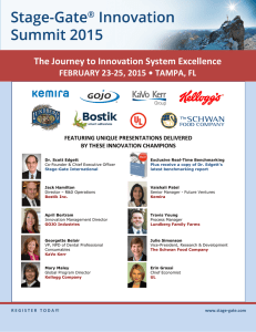 The Journey to Innovation System Excellence  FEATURING UNIQUE PRESENTATIONS DELIVERED