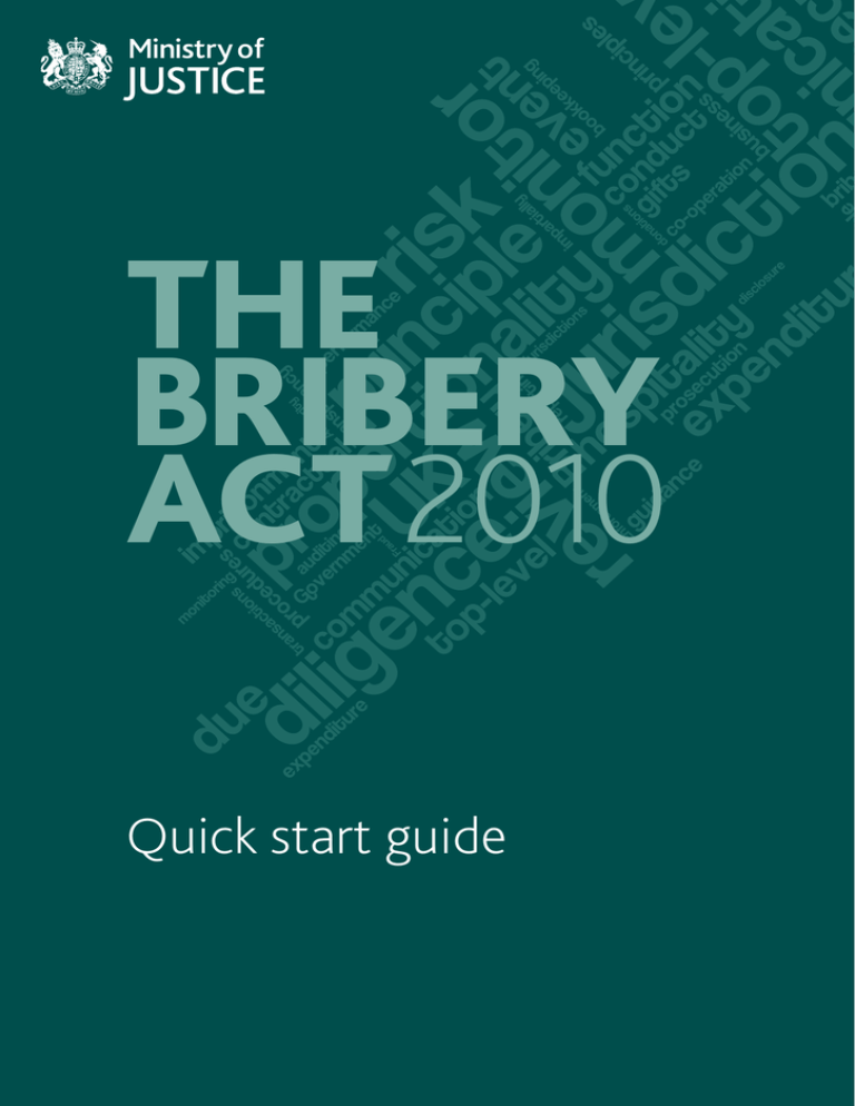 bribery act 2010 offences list