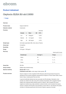 Oxytocin ELISA Kit ab133050 Product datasheet 1 Image Overview