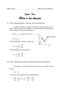 Motion in two dimension  Chapter Three