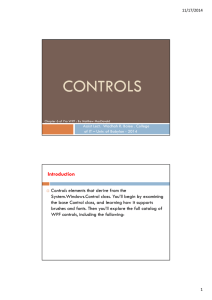 CONTROLS Introduction