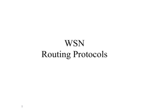 WSN Routing Protocols 1