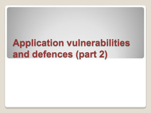 Application vulnerabilities and defences (part 2)