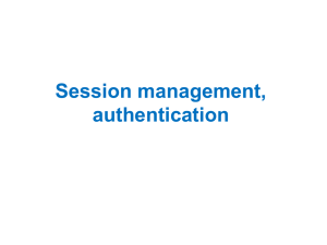 Session management,  authentication