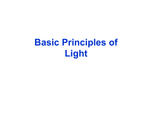 Basic Principles of Light