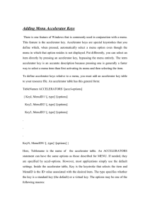 Adding Menu Accelerator Keys