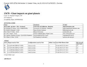 13670 - Giant impacts on giant planets