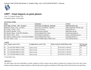 14097 - Giant impacts on giant planets