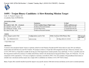 14491 - Trojan Binary Candidate: A Slow-Rotating Mission Target