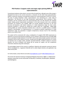 PhD Position: Cryogenic static and magic-angle spinning NMR on superconductors