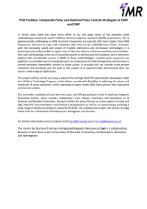 PhD Position: Composite Pulse and Optimal Pulse Control Strategies in... and DNP