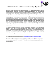 PhD Position: Electron and Nuclear Interactions in High Magnetic Fields