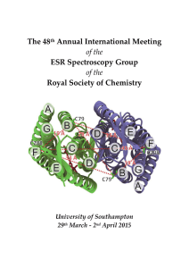 The 48  Annual International Meeting  ESR Spectroscopy Group  Royal Society of Chemistry 