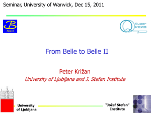 From Belle to Belle II Peter Križan