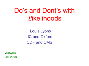 Do’s and Dont’s with L Louis Lyons IC and Oxford