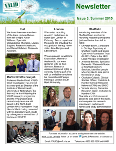 Newsletter Issue 3, Summer 2015 London Hull